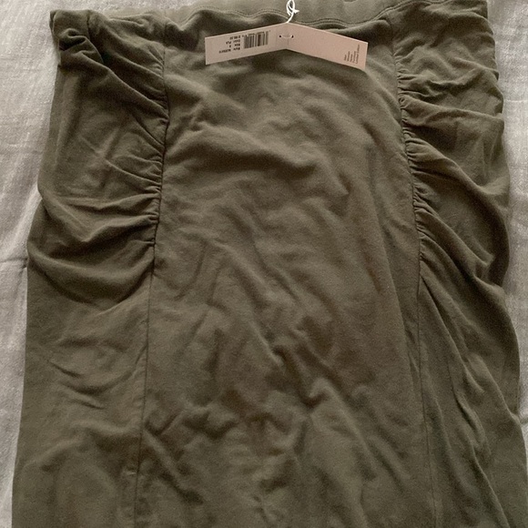 NWT James Perse khaki green cotton skirt size 3 fits L-XL - Picture 3 of 6